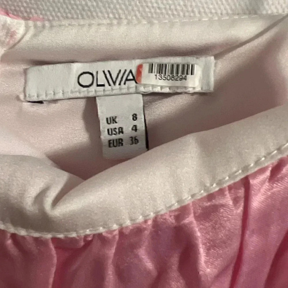 OLIVIA RUBIN Cici Tiered Silk Maxi Dress In Rainbow Neapolitan Colorblock - Size - Picture 8 of 12